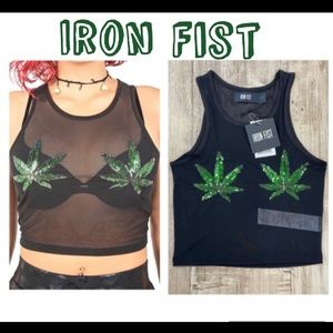 Iron Fist Mary Jane Mesh Crop Top